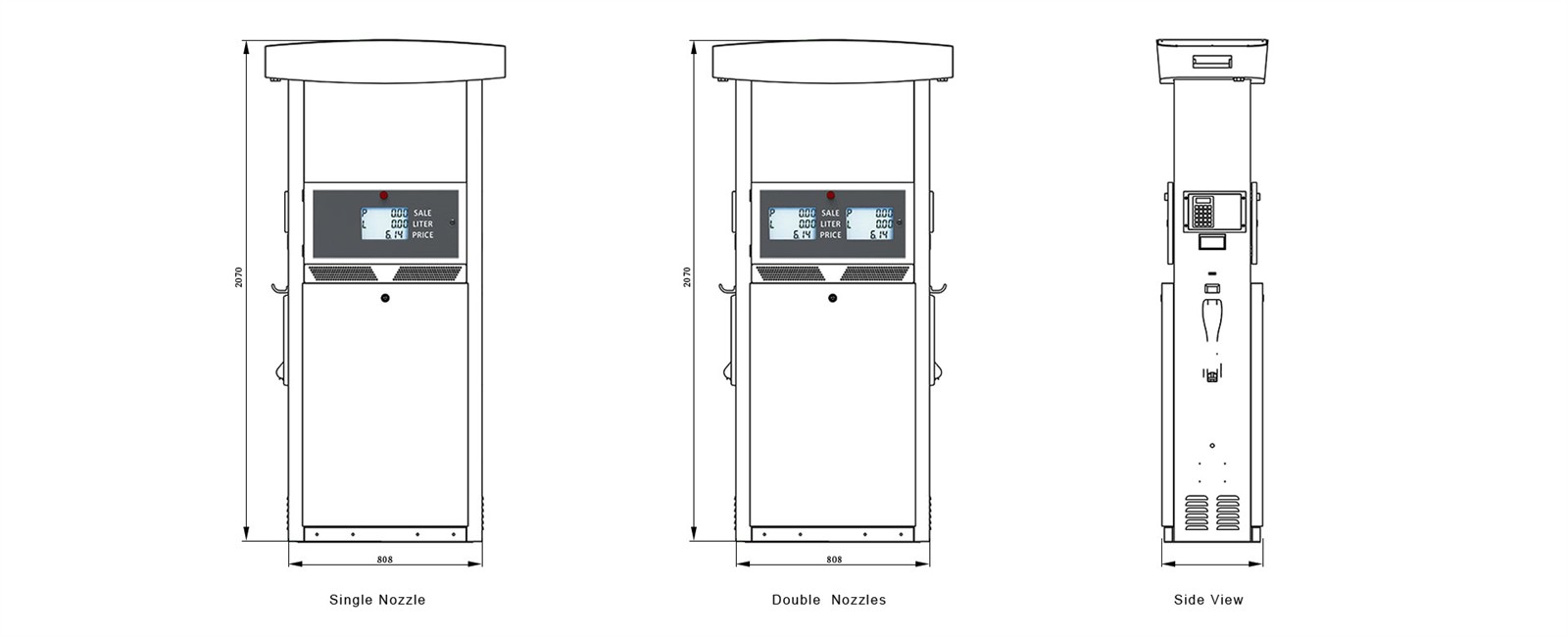 fuel dispenser size fuel dispenser size